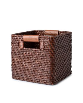 Medium Basket With Leather Detail