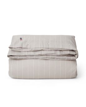 Gray/White Striped Lyocell/Cotton Duvet Cover 140x220