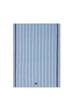 Striped Linen/Cotton Kitchen Towel, Blue/White- 50x70