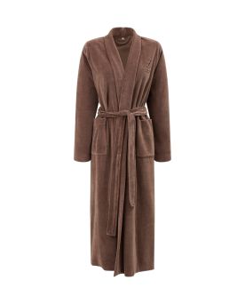 Aubrey Cotton Velour Robe - Medium Brown L
