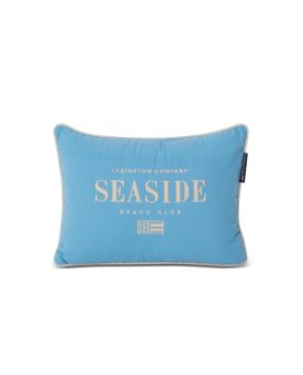 Seaside Small Organic Cotton Twill Pillow Pute Blue/Lt Beige 30x40