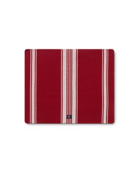 Organic Cotton Rib Placemat With Stripes Red-white- 40x50 cm