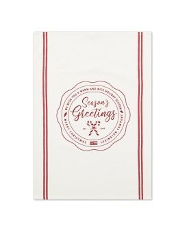 Seasons Greetings Printed Org Cotton Kitchen Towel 50x70