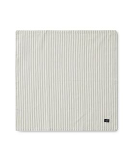 Icons Cotton Herringbone Striped Napkin- Sage Green/White