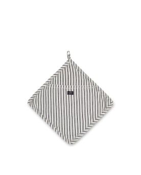 Lexington Icons Cotton Herringbone Striped Potholder- Black/White