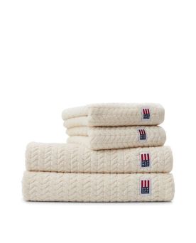 Lexington Cotton/Lyocell Structured Terry Towel Ecru- 30x50