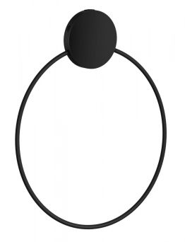 BESLAGSBODEN - Håndklering, selvklebende, matt sort, diameter på ring 172 mm