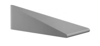 BESLAGSBODEN - Dørstopper kile for gulv, grå gummi, lengde 120 mm