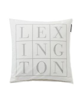 Logo Cotton Twill Pillow Cover- Off White 50x50